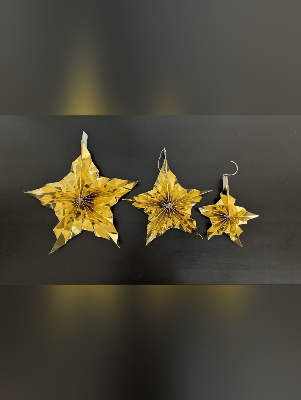 Star Fan Decor - 3 Piece, Gold